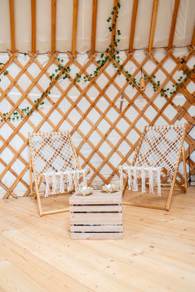 Interiér Andělky s posezením.